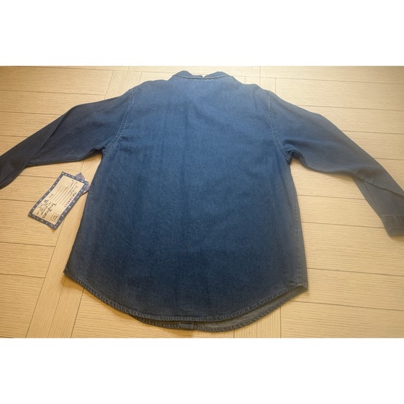NWT Tantrums Long SleeveDenim Button Down Shirt W/ Embroidery & Pencil Buttons M - Picture 5 of 8